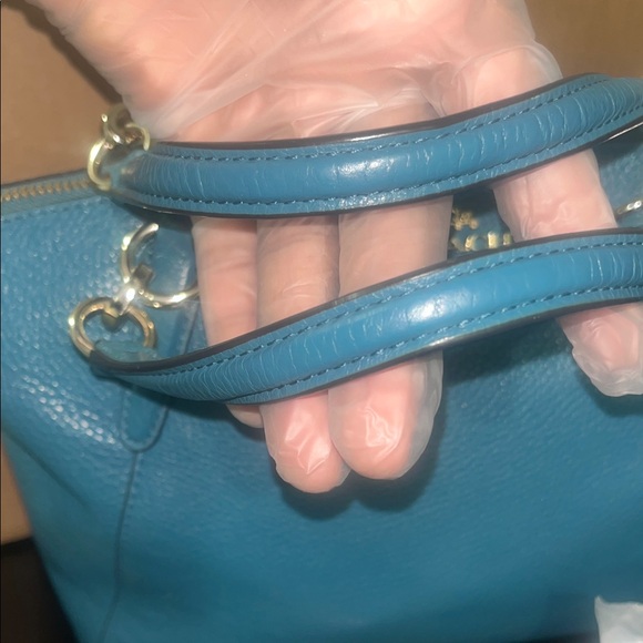 Coach Blue Leather Shoulder Bag - Picture 4 of 14
